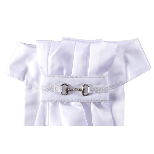 Huntington Stock Tie Snaffle Bit White