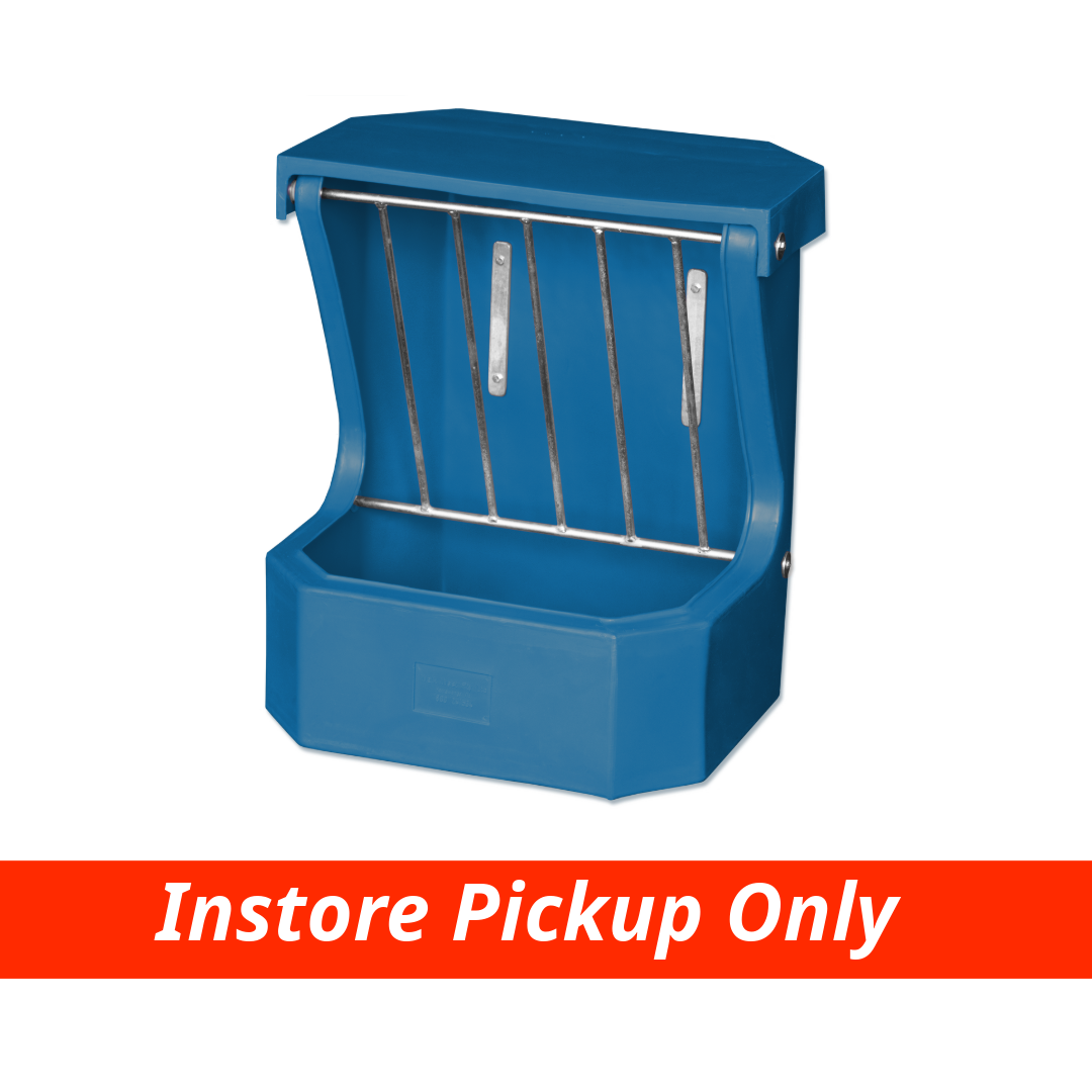 Hay Rack & Feeder with Lid Blue