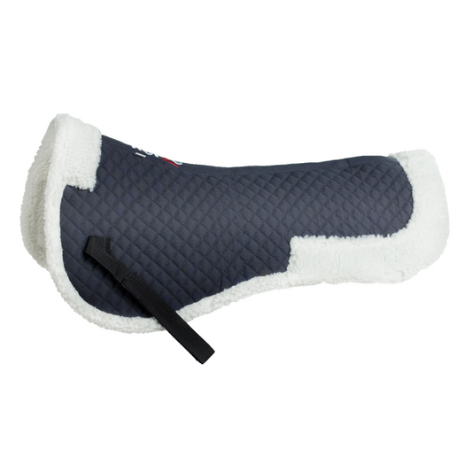 Horze Imitation Faux Fur Pad Grey & White