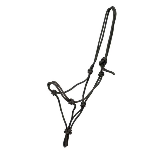 Knotted Rope Economy Halter Black