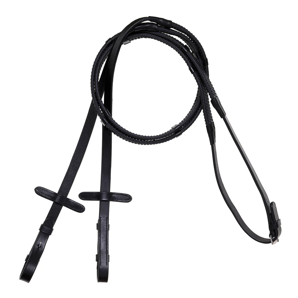 Lumiere Leather & Rubber Grip Reins Flat