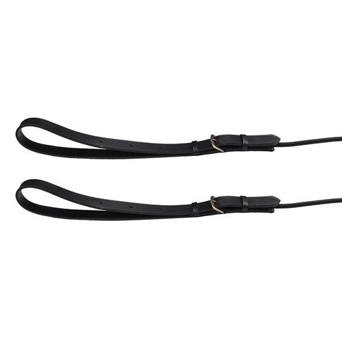 Side Reins Rolled Leather Elastic