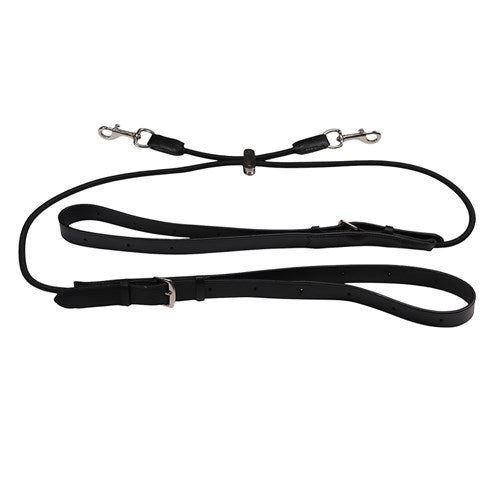 Side Reins Rolled Leather Elastic