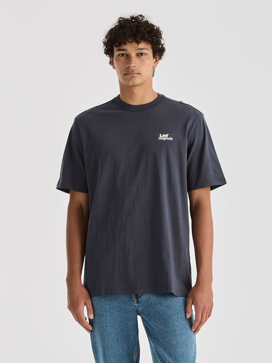 Lee Riders Relaxed Original Mens Tee Washed Navy