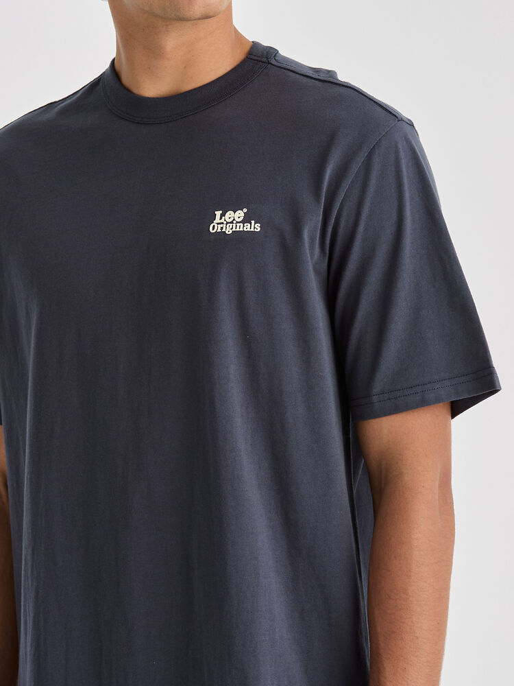 Lee Riders Relaxed Original Mens Tee Washed Navy