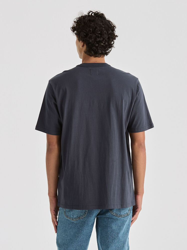 Lee Riders Relaxed Original Mens Tee Washed Navy