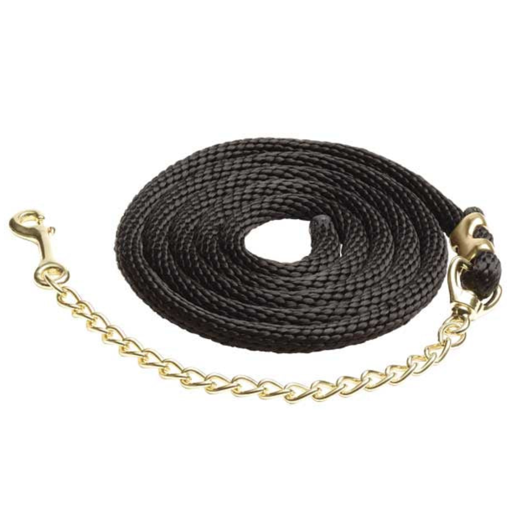 Lead with Chain Brass Snap Black