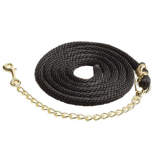 Lead with Chain Brass Snap Black