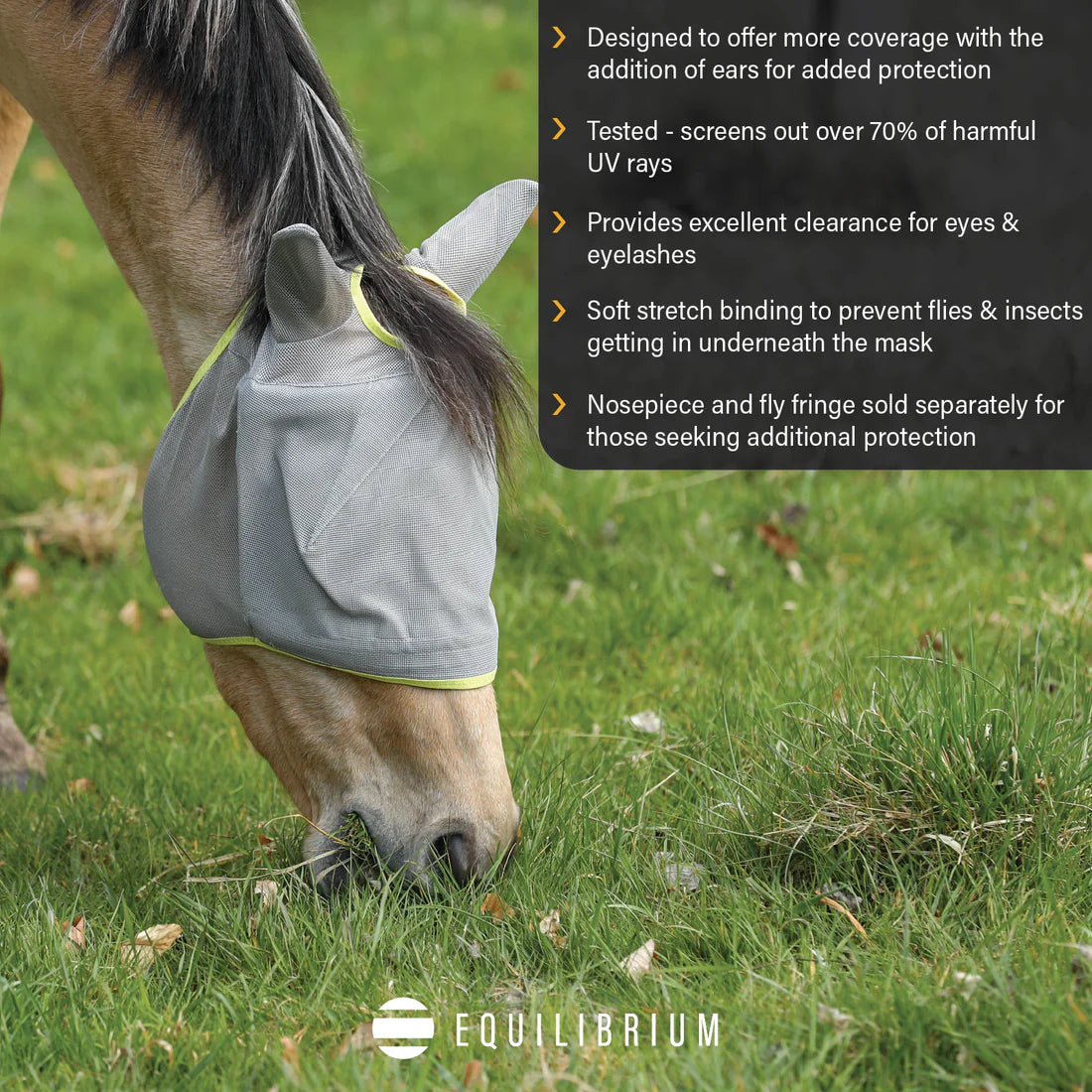 Equilibrium Fly Mask Midi with Ears Grey