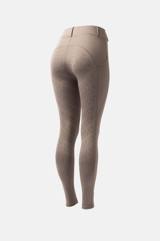 Horze Dea Full Grip Ladies Riding Tights Morel Brown