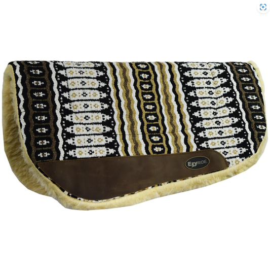 Ezy Ride Navajo Barrel Pad with Fleece Tan & Black