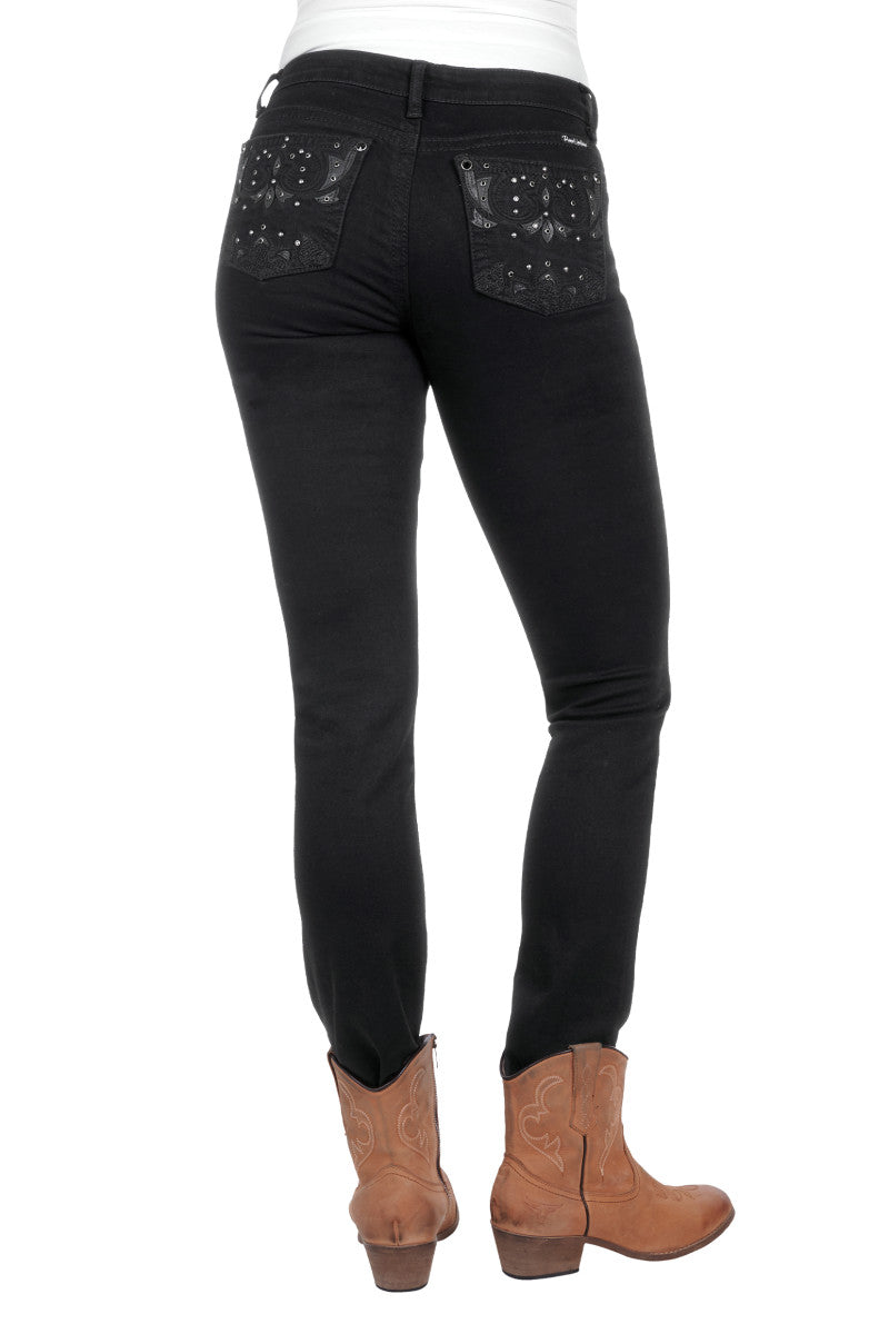 Pure Western Joan Skinny Ladies Jeans Ebony