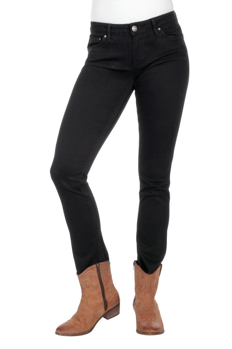 Pure Western Joan Skinny Ladies Jeans Ebony