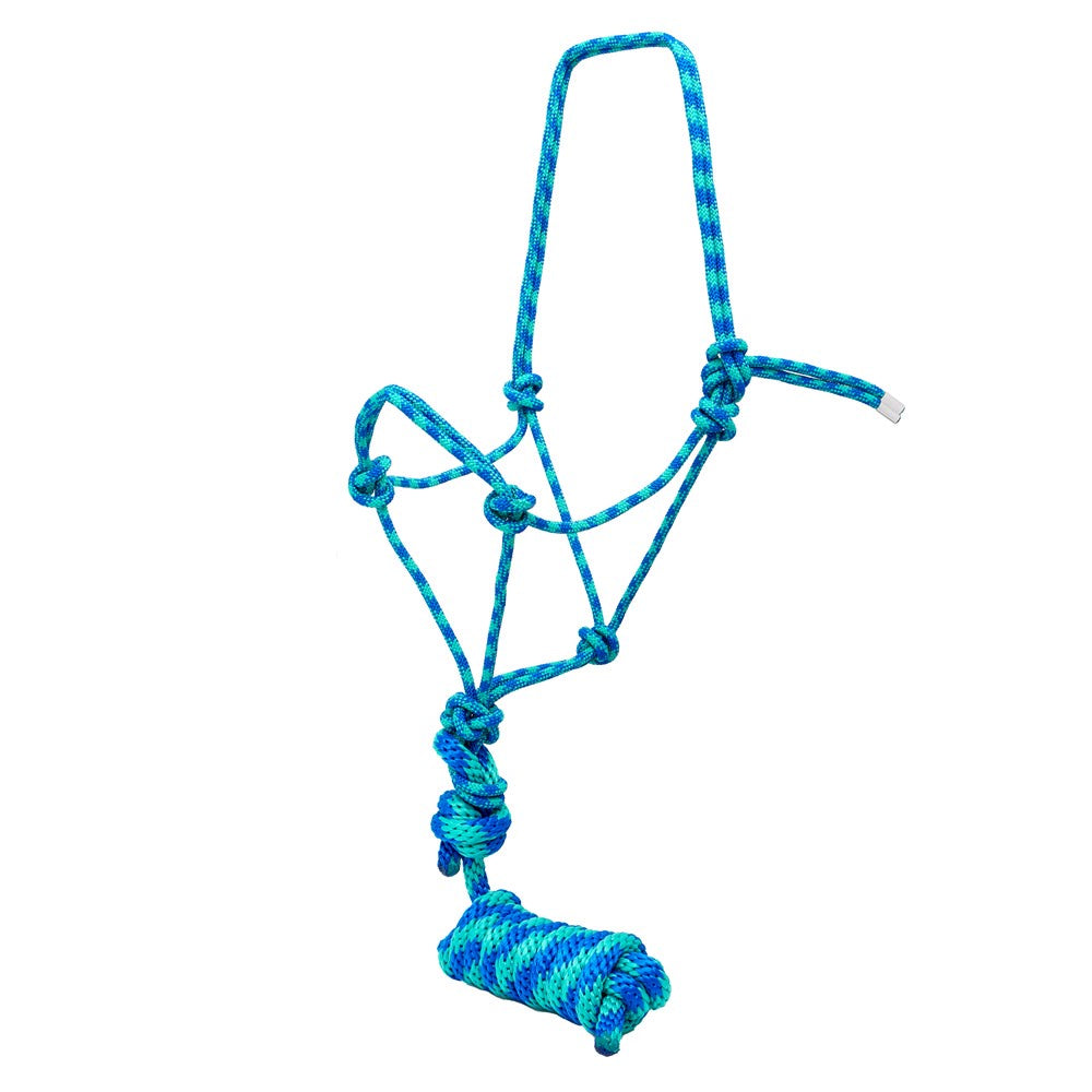 Pro Choice Rope Halter & Lead Royal & Tea Green
