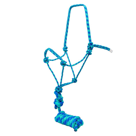 Pro Choice Rope Halter & Lead Royal & Tea Green