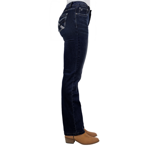 Pure Western Ladies Kim Hi Rise Boot Cut Jean Midnight