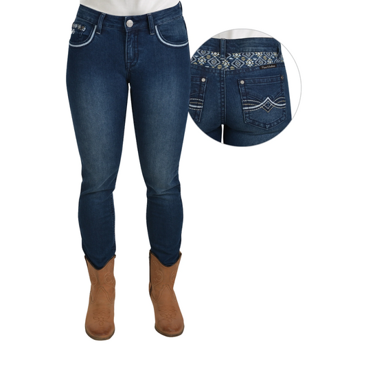 Pure Western Melinda Skinny Ladies Jean Old Indigo
