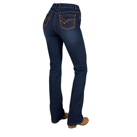Pure Western Sam High Waist Boot Cut Ladies Jean Midnight