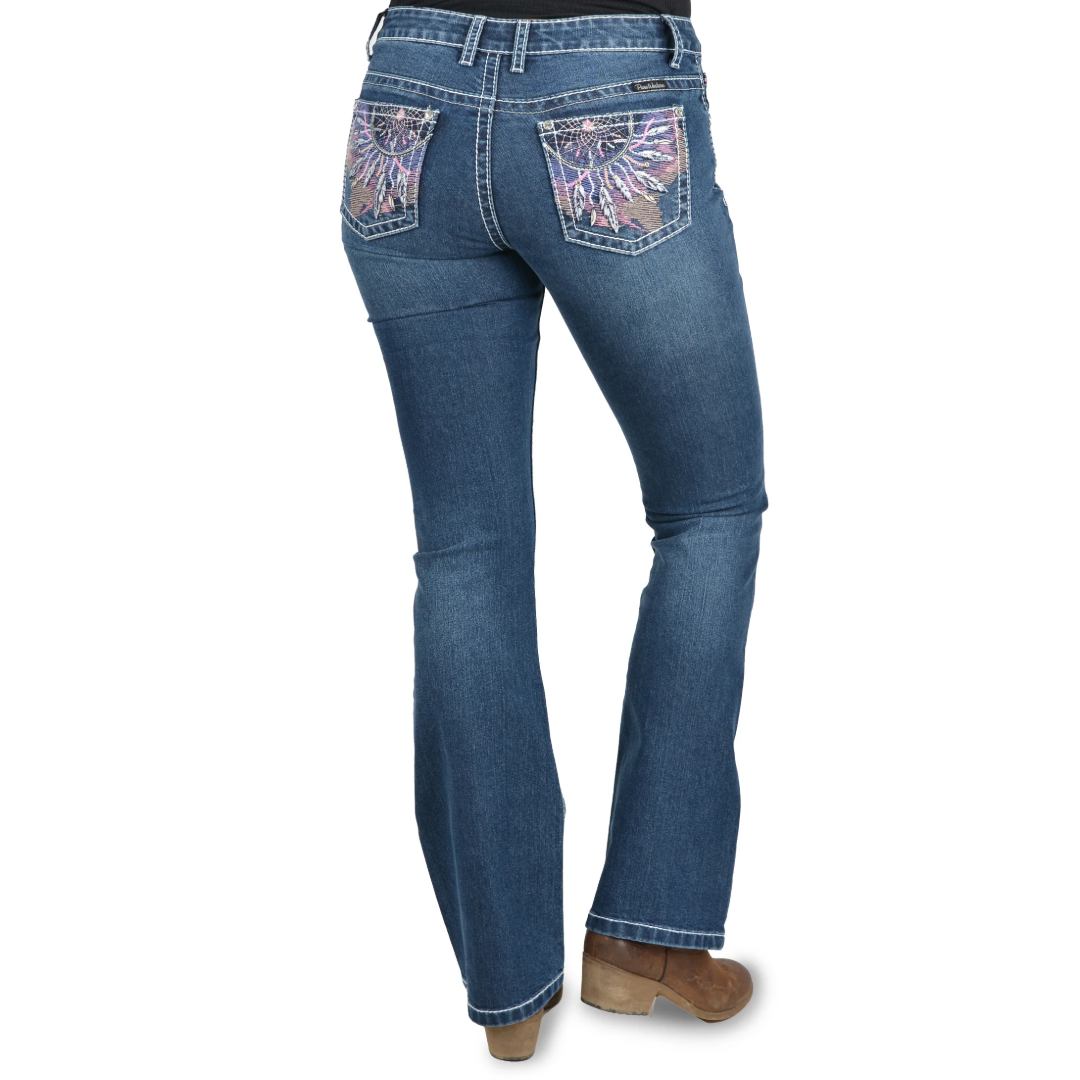 Pure Western Willa Boot Cut Ladies Jeans Evening Sky