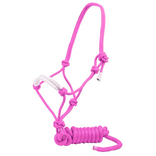 Rancher Adjustable Poly Halter with Lead Pink