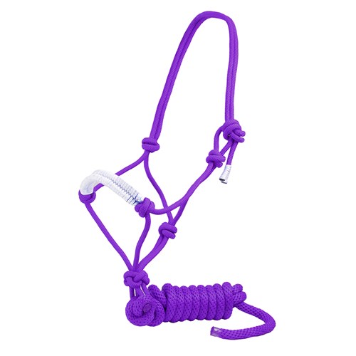 Rancher Adjustable Poly Halter with Lead Pink