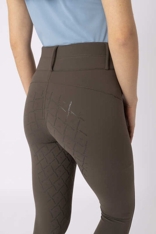 Horze Sophie Ladies High Waist FG Breeches Tarmac Brown