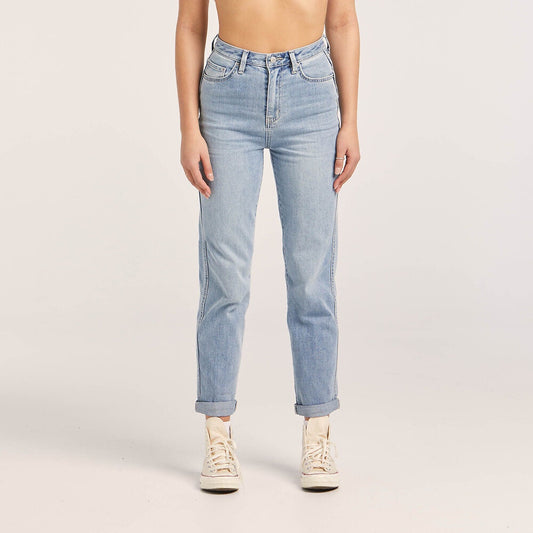 Lee Riders Hi Mom Jeans Ladies Blue Sands