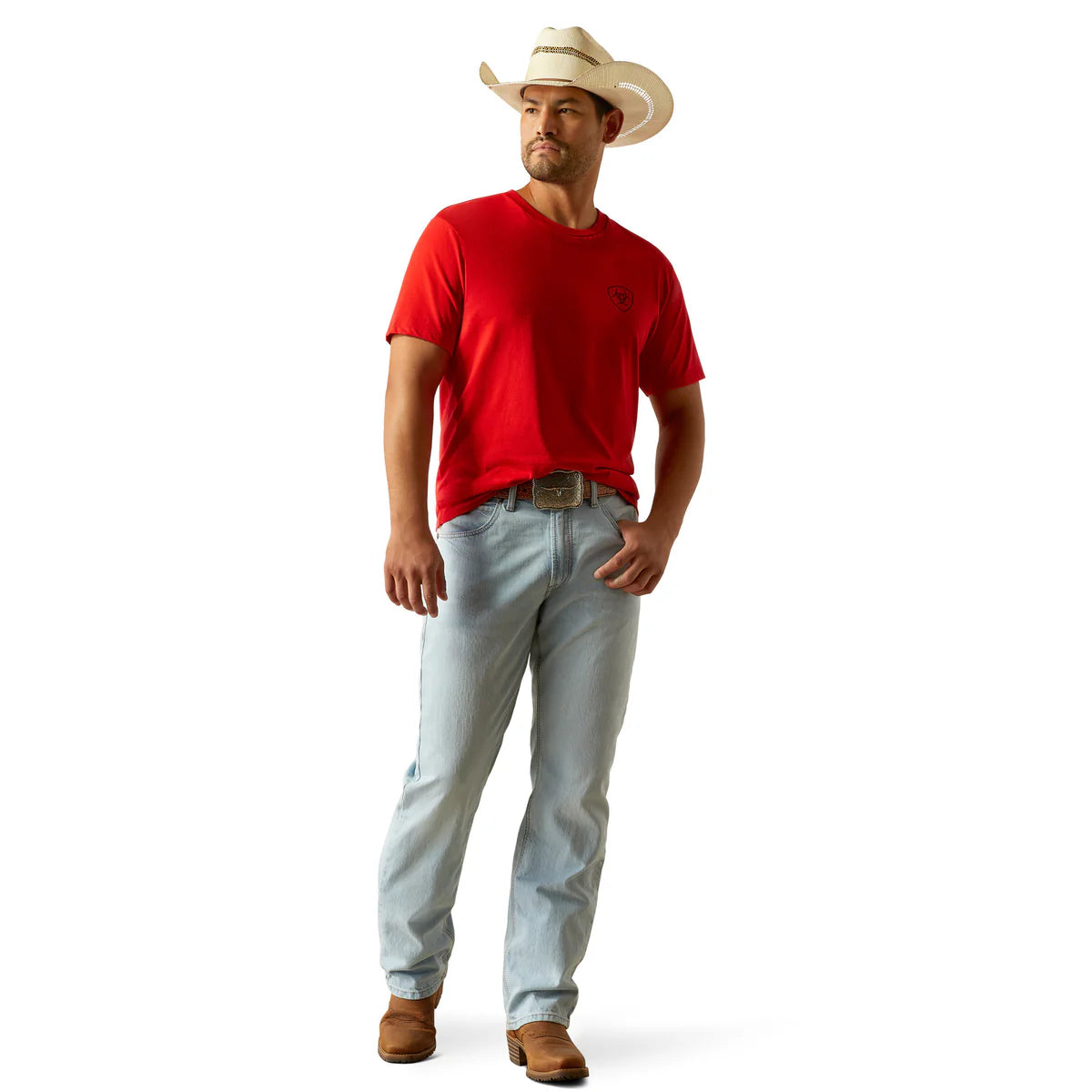 Ariat Etched Buffalo Lotf Flag SS Mens Tee