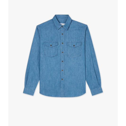 RM Williams Mens Bourke Workshirt Bleach Wash