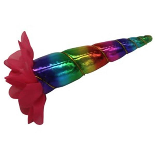 Clip on Unicorn Horn Rainbow