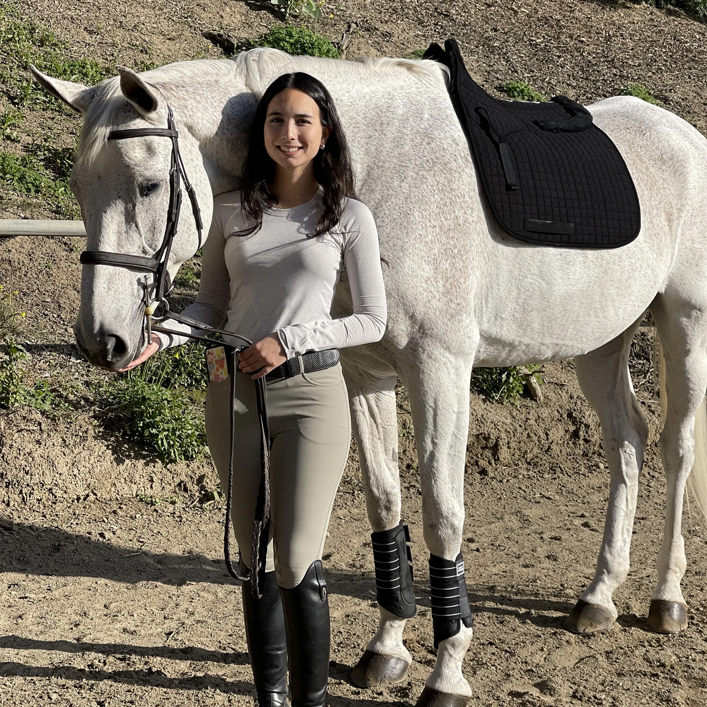 Majyk Equipe Dressage Pad Correction with Impact Shims Black with Black