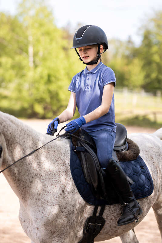 Horze Sohra JR Polo Shirt Velvet Morning
