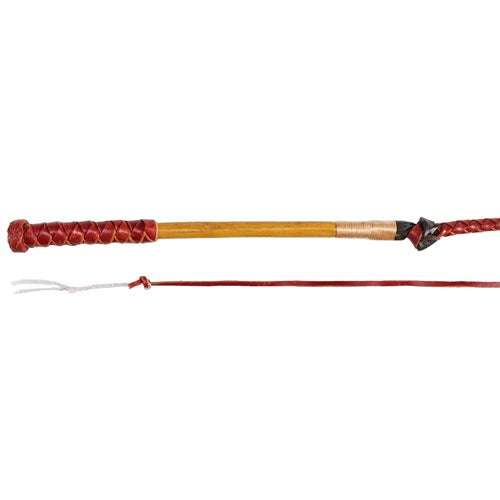 Stock Master Red Hide Stock Whip
