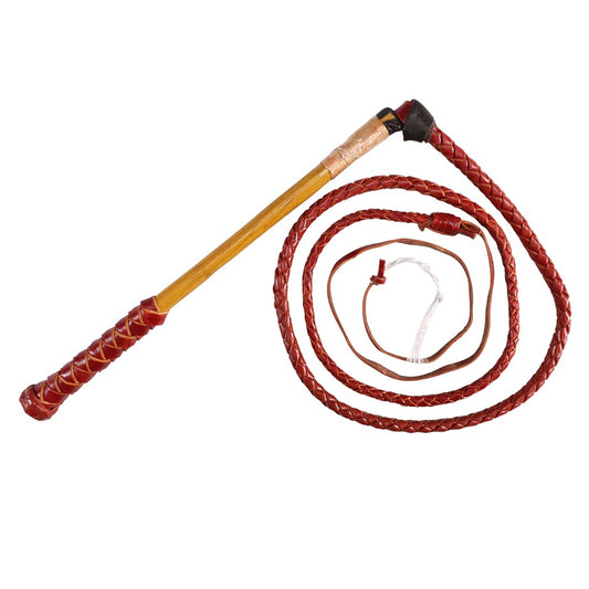 Stock Master Red Hide Stock Whip