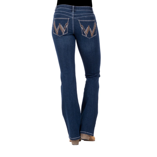 Wrangler Amelia Q-Baby Booty Up Ladies Jeans Indigo