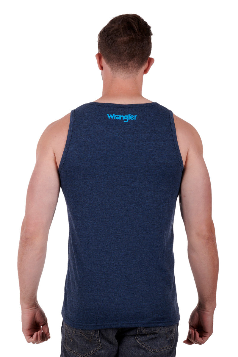 Wrangler Domenic Mens Singlet Navy Marle