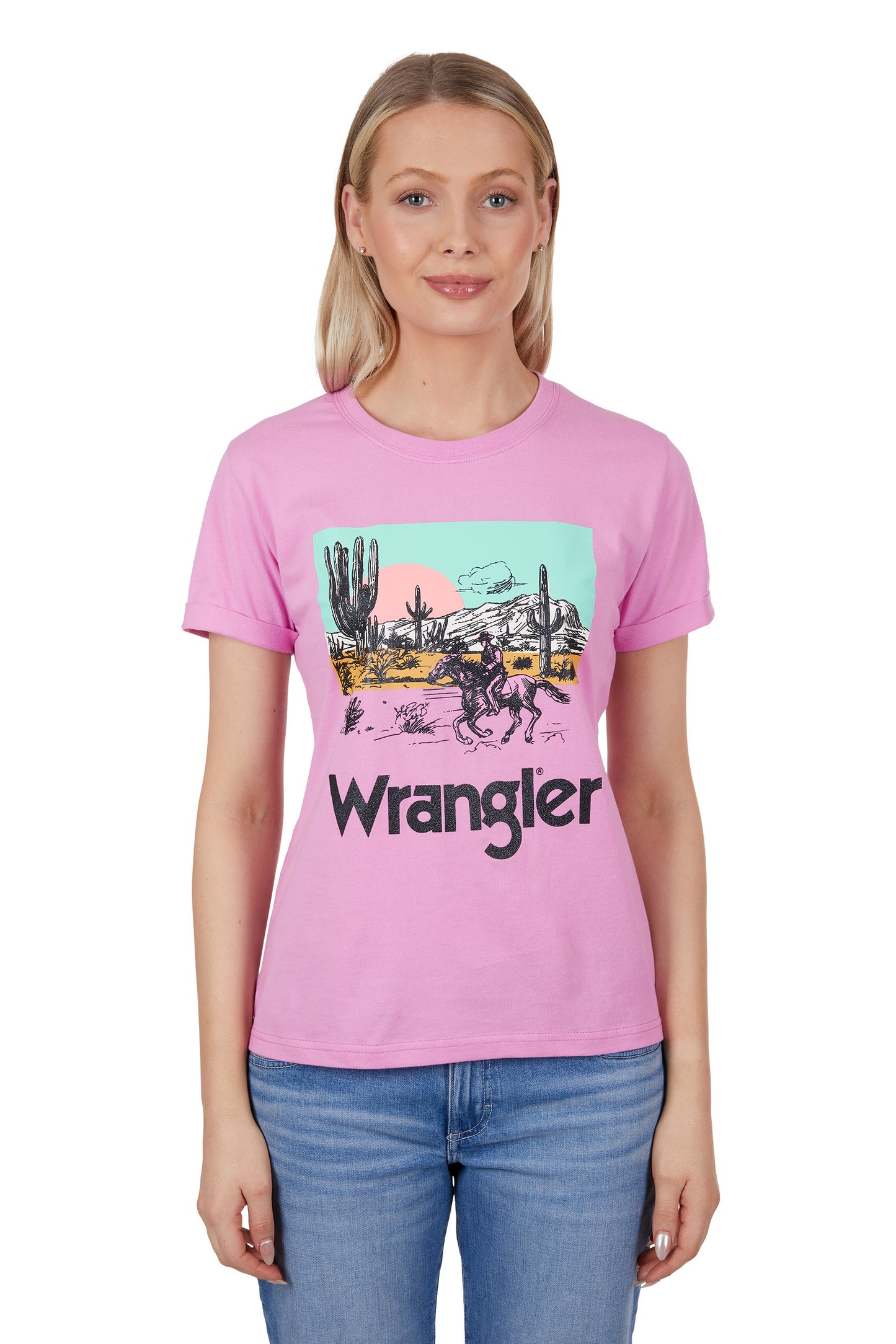 Wrangler Ladies Tegan SS Tee Pink