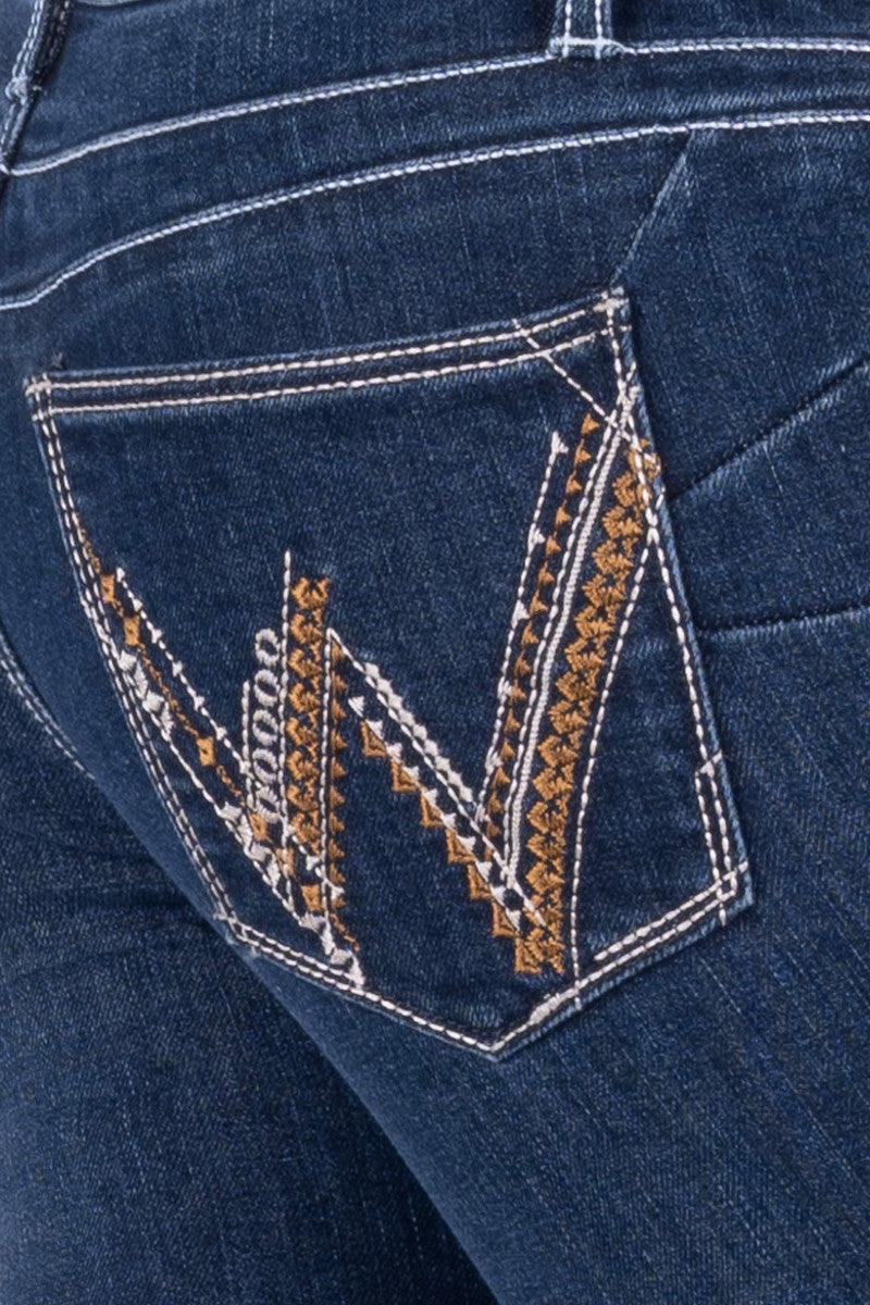 Wrangler Amelia Q-Baby Booty Up Ladies Jeans Indigo