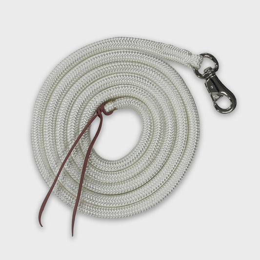 Training Rope with Bull Snap 3/4 Inch White