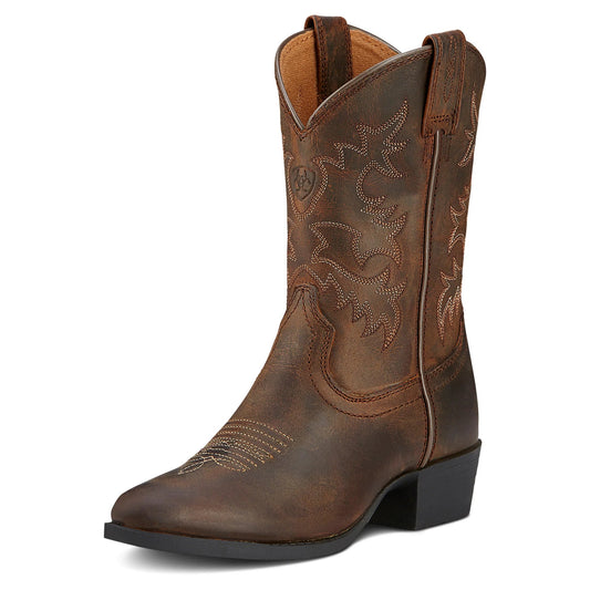 Ariat Kids Heritage Western Boots Distressed Brown - Aitken's Saddlery