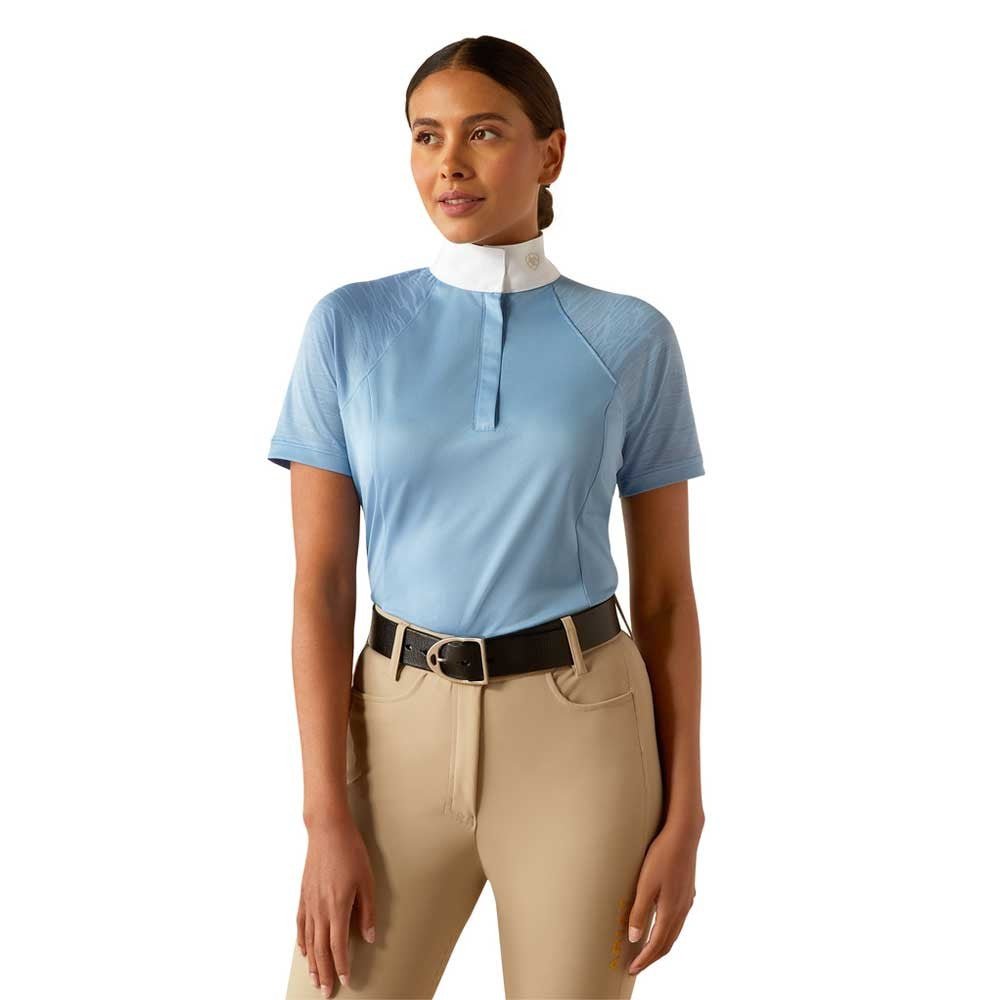 Ariat Ladies Aptos Vent 2.0 SS Show Shirt Blissful Blue - Aitken's Saddlery