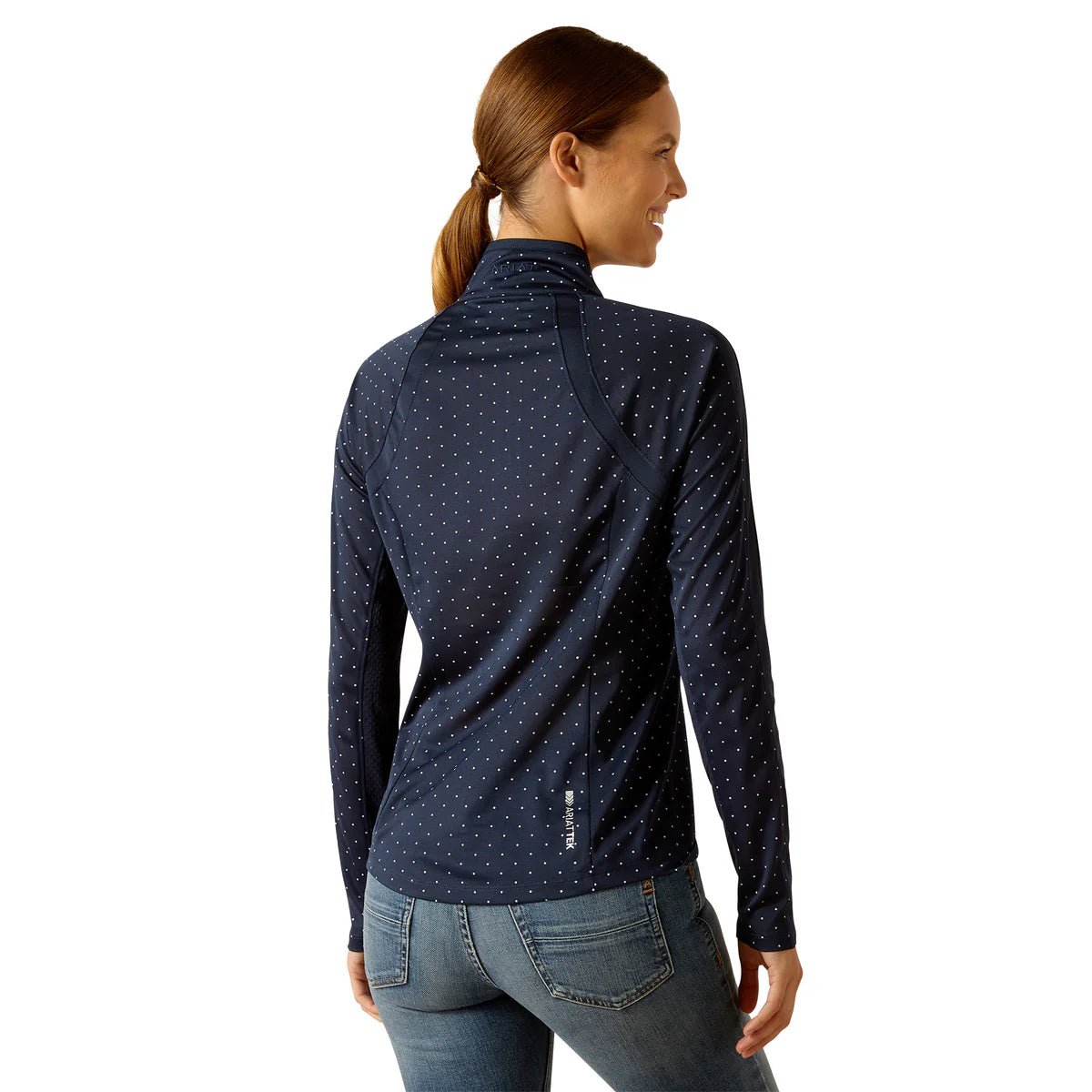 Ariat Ladies Sunstopper 3.0 Navy Dot - Aitken's Saddlery