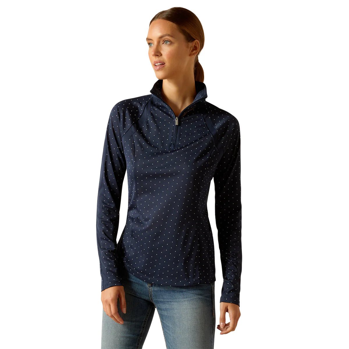Ariat Ladies Sunstopper 3.0 Navy Dot - Aitken's Saddlery