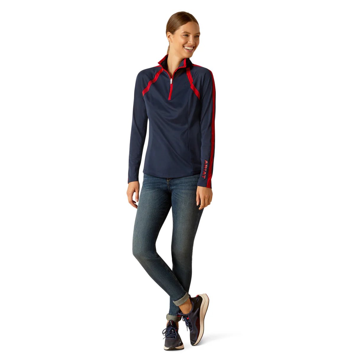 Ariat Ladies Sunstopper 3.0 Navy & Red - Aitken's Saddlery