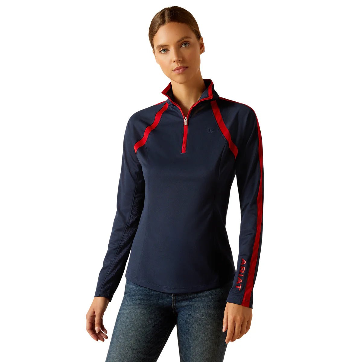 Ariat Ladies Sunstopper 3.0 Navy & Red - Aitken's Saddlery