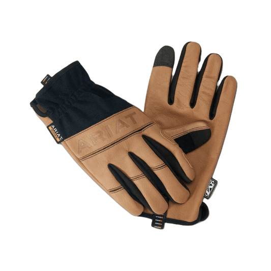 Ariat Mens Flexpro Leather Work Glove Brown Black - Aitken's Saddlery