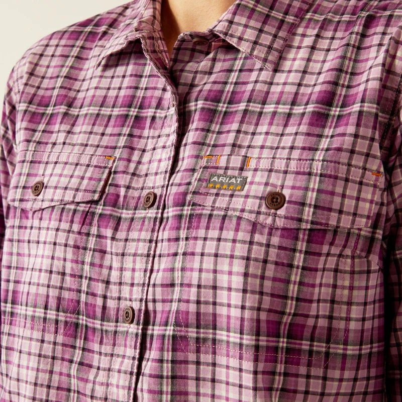 Ariat Rebar Made Tough Durastretch LS Ladies Work Shirt - Aitken's Saddlery