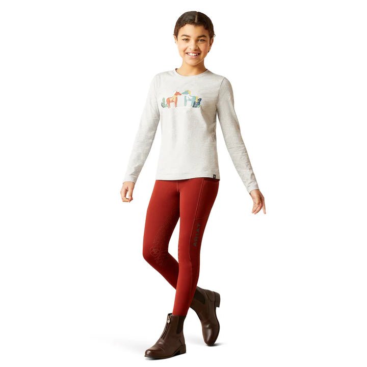 Ariat Winter Fashions Youth LS Tee Heather Grey - Aitken's Saddlery