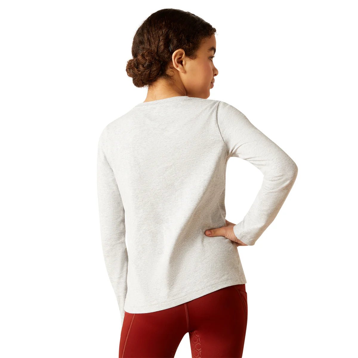 Ariat Winter Fashions Youth LS Tee Heather Grey - Aitken's Saddlery