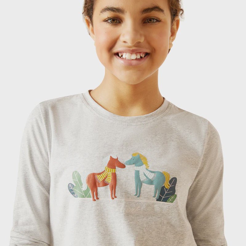 Ariat Winter Fashions Youth LS Tee Heather Grey - Aitken's Saddlery